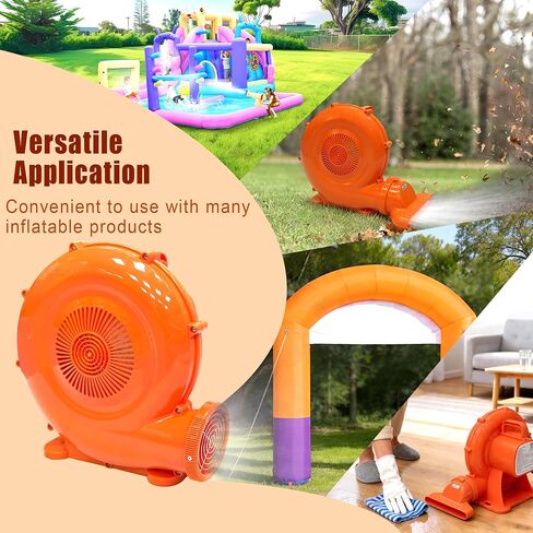 520W Air Blower for Bounce House and Water Slide, Inflatable Blower with Floor Drying Nozzle and 12.5FT Long Cord for Bouncy Castle, Water Slide 120V 60HZ in Kuwait