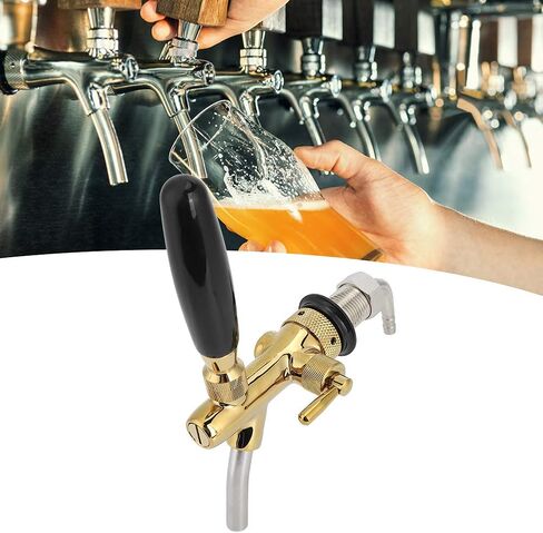 G5/8 Thread Adjustable Beer Tap Faucet Brass Stainless Steel 304 Keg Dispenser Universal Fit for Beer Cola Kegs Home Bar Restaurant Hotel Commercial Use in Kuwait