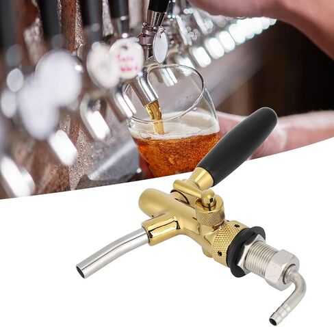 G5/8 Thread Adjustable Beer Tap Faucet Brass Stainless Steel 304 Keg Dispenser Universal Fit for Beer Cola Kegs Home Bar Restaurant Hotel Commercial Use in Kuwait