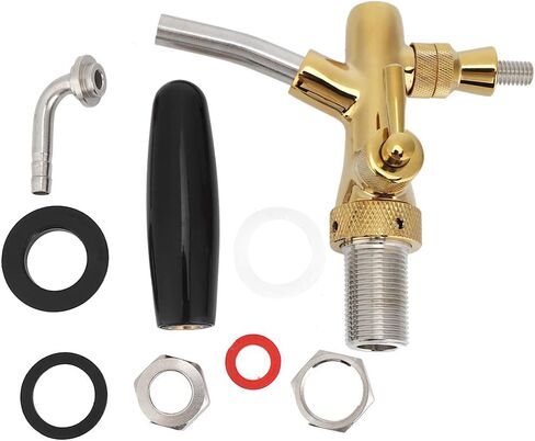 G5/8 Thread Adjustable Beer Tap Faucet Brass Stainless Steel 304 Keg Dispenser Universal Fit for Beer Cola Kegs Home Bar Restaurant Hotel Commercial Use in Kuwait