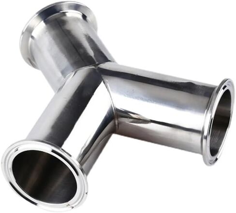 304 Stainless Steel Y Shaped Tri Clamp Tee Fitting-3 Way Connector for Plumbing, and Food Industry(19mm) in Saudi Arabia