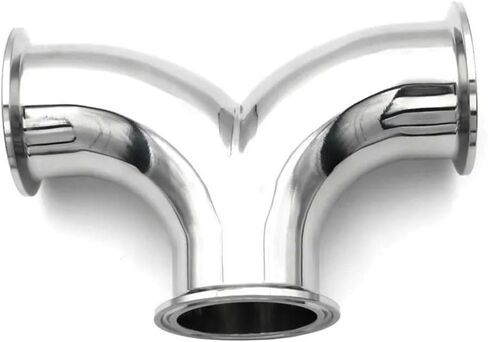 304 Stainless Steel Y-Shaped 3 Way Elbow Tee - Tri Clamp Double Elbow Fitting - 1-1/2inch & 2inch Pipe OD 38mm-51mm(2inch) in Saudi Arabia