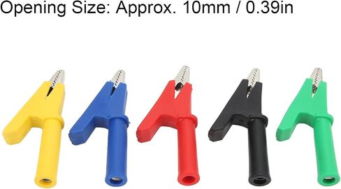 Insulated Test Clamp Clips Durable Brass Teeth Nondamage for Electrical Projects Voltage Tester 10A for Car Truck Battery Mini Test Clamp/Holder Electronic Instruments in Kuwait