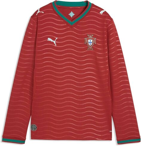 Puma Junior FA Portugal Home Long Sleeve Jersey Replica in Saudi Arabia
