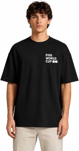 Outerstuff Men's FIFA World Cup 2026 Mexico Stadium Black Premium Cotton Tee in Kuwait
