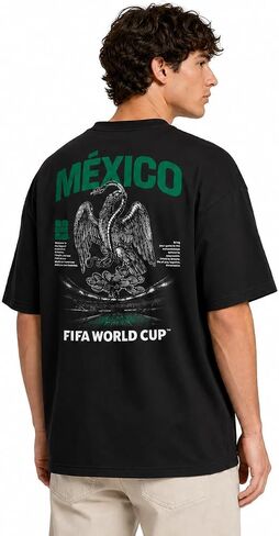 Outerstuff Men's FIFA World Cup 2026 Mexico Stadium Black Premium Cotton Tee in Kuwait