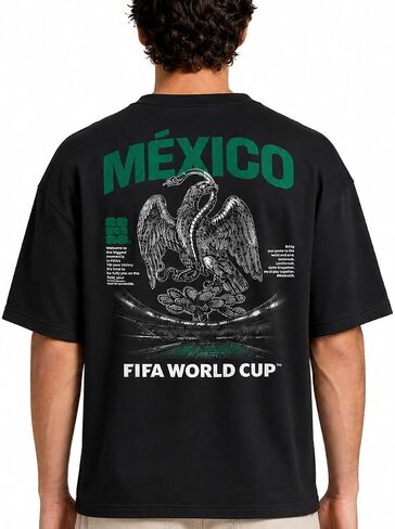 Outerstuff Men's FIFA World Cup 2026 Mexico Stadium Black Premium Cotton Tee in Kuwait