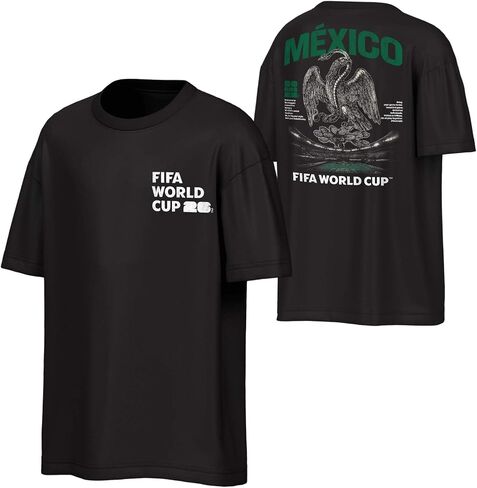 Outerstuff Men's FIFA World Cup 2026 Mexico Stadium Black Premium Cotton Tee in Kuwait