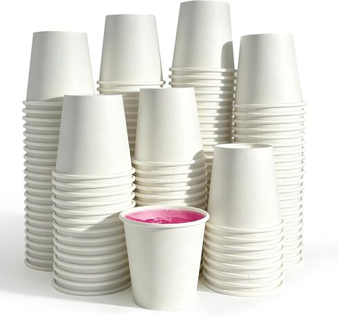 100 عبوة من أكواب الحمام بوزن 3 أونصة، أكواب غسول الفم للاستعمال مرة واحدة خالية من مادة BPA (قطر علوي 2 بوصة × ارتفاع 1.9 بوصة × قاعدة 1.4 بوصة)، أكواب ورقية قابلة للتكديس ومضادة للتسرب للاستعمال مرة واحدة للشطف والإسبريسو وأخذ العينات (أزرق متنوع) in Kuwait