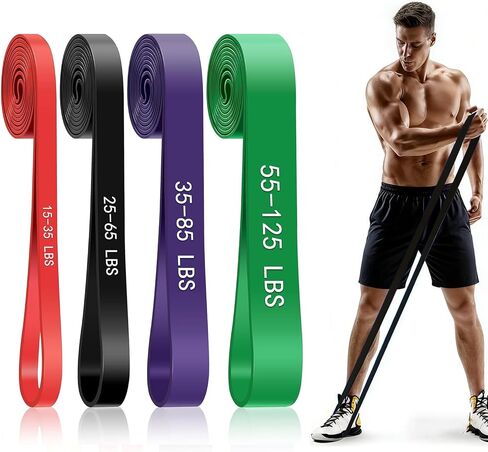 Pull Up Bands, Resistance Bands, Exercise Bands for Full-Body Training, Pull Up Assistance Bands Set for Men & Women, Fitness, Physical Therapy, Stretch Workout Bands at Home, Gym in Kuwait