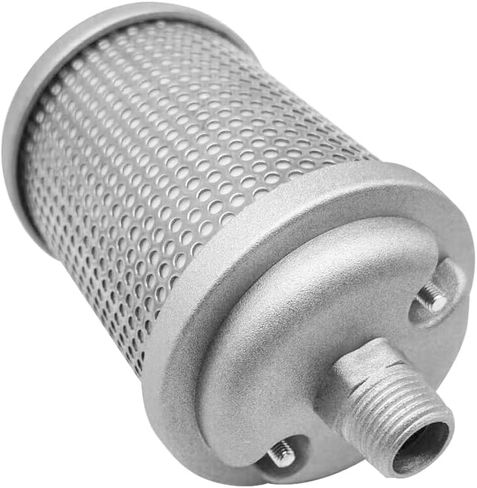 M05 Air Compressor Muffler, 1/2" NPT Male, Single Chamber 145 PSI, Fits for Compressor Dryer Compressed Air Equipment and Systems in Kuwait