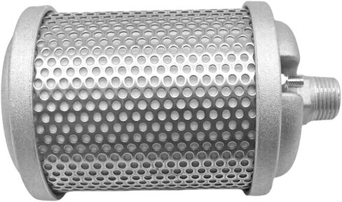 M05 Air Compressor Muffler, 1/2" NPT Male, Single Chamber 145 PSI, Fits for Compressor Dryer Compressed Air Equipment and Systems in Kuwait