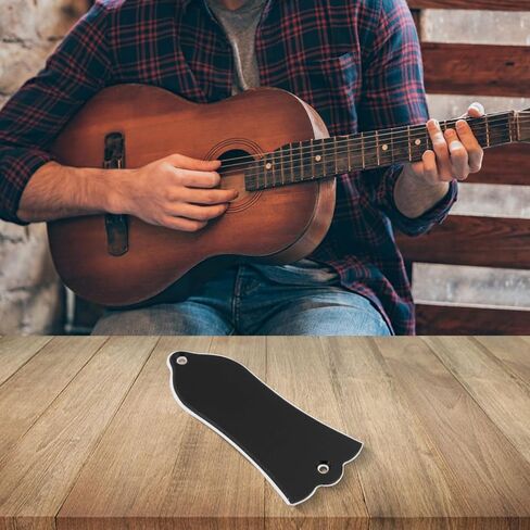 لجيبسون Les Truss Rod Cover 2-Ply Black Plain، بديل للجيتار الكهربائي والباس، تباعد الفتحات 2.05 بوصة، ملحق بلاستيكي بطول 2.4 بوصة in Kuwait