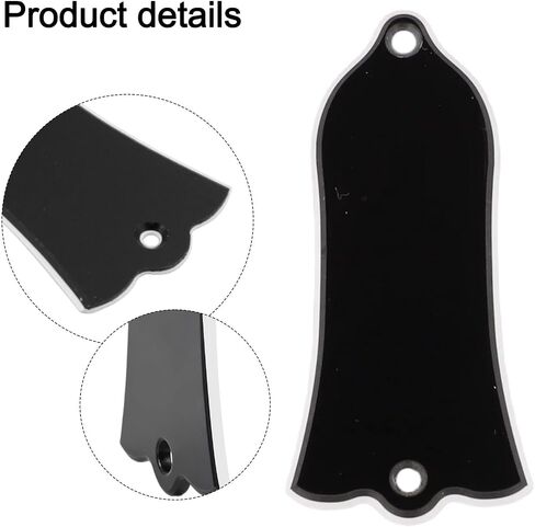 لجيبسون Les Truss Rod Cover 2-Ply Black Plain، بديل للجيتار الكهربائي والباس، تباعد الفتحات 2.05 بوصة، ملحق بلاستيكي بطول 2.4 بوصة in Kuwait