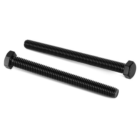 25 PCS M8 x 10mm Hex Head Screw Bolt, Stainless Hex Bolts, Full Thread, 18-8 Stainless Steel (304), Black Coating in Kuwait