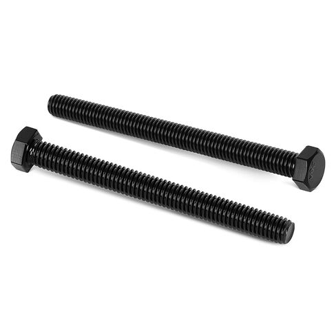 25 PCS M8 x 10mm Hex Head Screw Bolt, Stainless Hex Bolts, Full Thread, 18-8 Stainless Steel (304), Black Coating in Kuwait