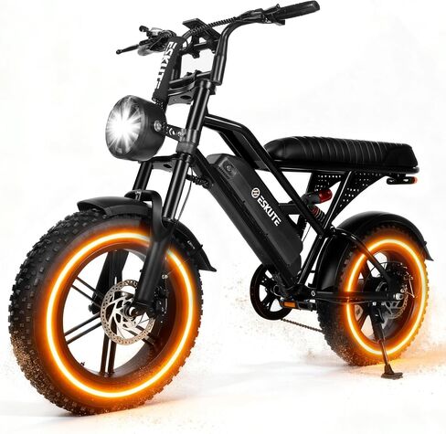 V100 1500W Peak Electric Bike for Adults, 28MPH 48V 13Ah Removable Battery, 60 Mile Range, 16"x4.0" Fat Tire, 7-Speed E-Bike with Dual Suspension – Commuter Ebike for Men & Women in Kuwait