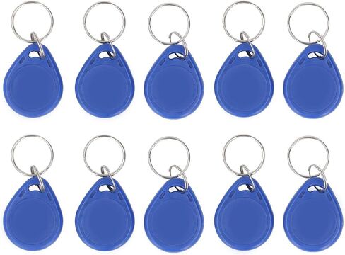 IC Card Keyfobs 13.56MHz with Keyring Design,Compact and Lightweight Set of 10 Keychains for ID Management,Easy Access Anywhere in Kuwait