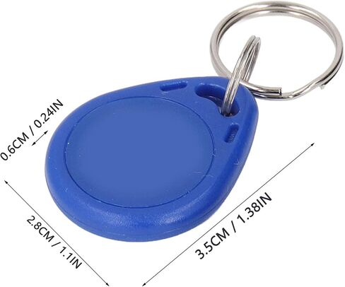 IC Card Keyfobs 13.56MHz with Keyring Design,Compact and Lightweight Set of 10 Keychains for ID Management,Easy Access Anywhere in Kuwait