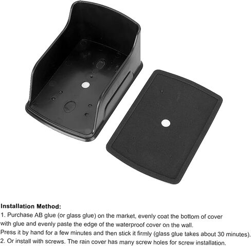 Waterproof ABS Waterproof Cover for Access Control Keyboard Controller Durable Sun Protection Cover for Attendance Machine Black Material 3mm in Kuwait