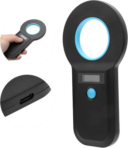 Pet Microchip Reader, Bluetooth OLED Reads EMID FDX B Rechargeable Animal Chip Scanner, Handheld Pet Tag Reader with 128 Data Storage and USB Charging for Pets Dogs Cats in Kuwait