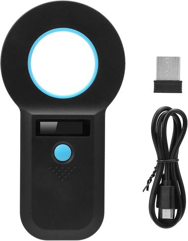 Pet Microchip Reader, Bluetooth OLED Reads EMID FDX B Rechargeable Animal Chip Scanner, Handheld Pet Tag Reader with 128 Data Storage and USB Charging for Pets Dogs Cats in Kuwait