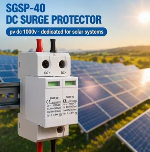 1000VDC Protector, DC 1000V 40KA Arrester Device Protective Device DC Photovoltaic Protector Voltage, Magnetic Circuit Breakers (2P) in Kuwait
