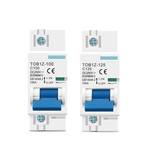 1 قطعة 1P 80A 100A 125A DC MCB 250V قطاع دارة للنظام الكهروضوئي C منحنى (80A) in Kuwait