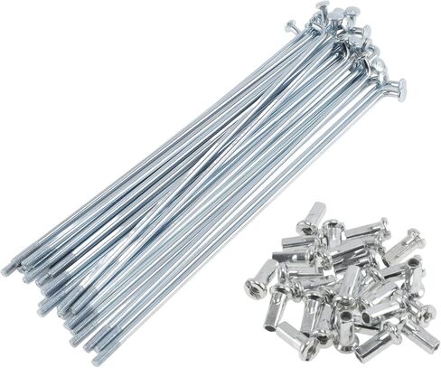 28 Set 12G Bicycle Spoke 133 mm Bike Wheel Spoke Carbon Steel Galvanized Silver Tone in Kuwait