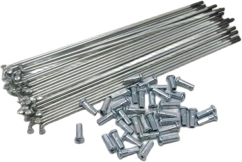 Electric Fit for Bicycle 13G Diameter 2.2mm Length 127-210mm Spokes + Nipples 37pcs/lot in Saudi Arabia