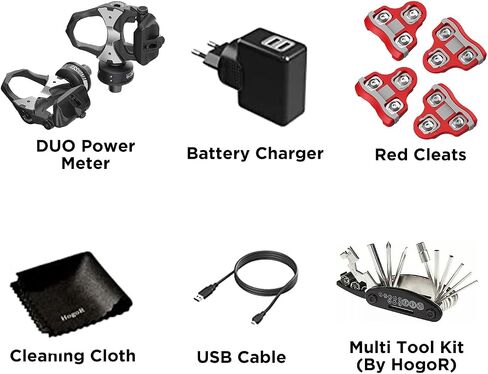 Favero Assioma DUO Upgraded Double-Sided Power Waterproof Meter Pedals with Extra Cleats Bundle with HogoR Cleaning Cloth + Multi Tool Screwdriver in Kuwait