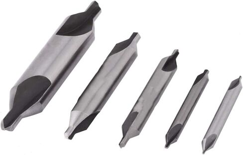 10 Piece HSS Center Drill Set for Metalworking 60° Double Ended Countersink Bits,High Hardness &,Sizes 1mm to 5mm in Kuwait