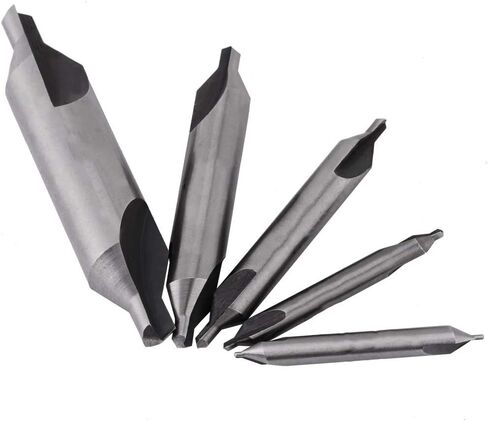 10 Piece HSS Center Drill Set for Metalworking 60° Double Ended Countersink Bits,High Hardness &,Sizes 1mm to 5mm in Kuwait