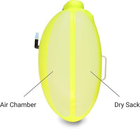 Swim Buoy & Drybag - Safety for Swimmers, Open Water and Triathlon. Pull Buoy for Adults and Kids. Yellow Signal Swimming Bubble in Kuwait