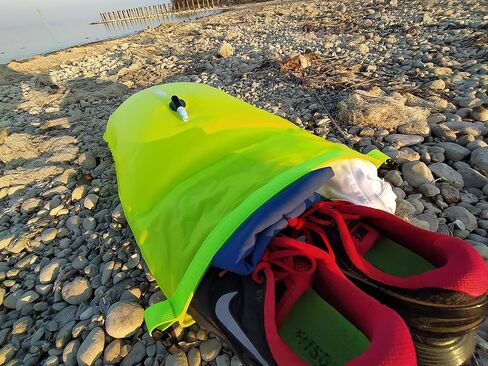 Swim Buoy & Drybag - Safety for Swimmers, Open Water and Triathlon. Pull Buoy for Adults and Kids. Yellow Signal Swimming Bubble in Kuwait