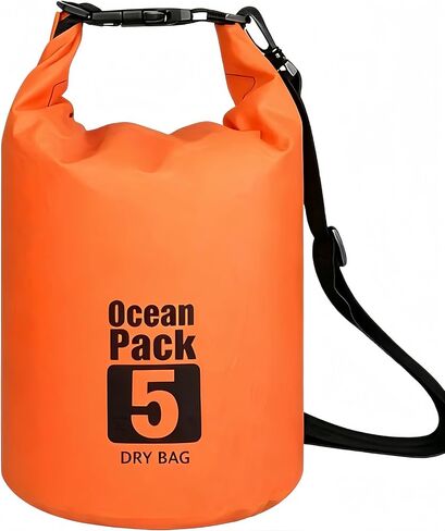 5L Dry Bag Waterproof, Waterproof Backpack, Lightweight Roll Top Dry Storage Backpack, Floating Dry Bag for Swimming, Kayaking, Boating, Camping & Beach Travel, Women & Men in Kuwait