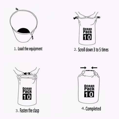 5L Dry Bag Waterproof, Waterproof Backpack, Lightweight Roll Top Dry Storage Backpack, Floating Dry Bag for Swimming, Kayaking, Boating, Camping & Beach Travel, Women & Men in Kuwait