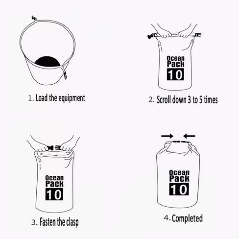 5L Dry Bag Waterproof, Waterproof Backpack, Lightweight Roll Top Dry Storage Backpack, Floating Dry Bag for Swimming, Kayaking, Boating, Camping & Beach Travel, Women & Men in Kuwait