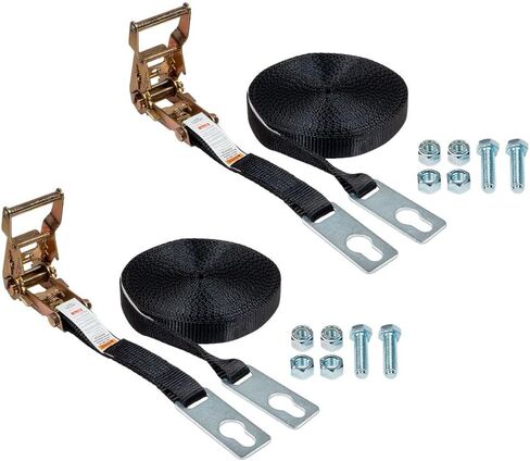 Mytee Products 2 Pack 1" x 46' Center Ridge Strap with Ratchet & Keyhole Plates – Heavy-Duty Polyester Webbing, 333 lbs WLL – Fits with Trailers & Rolling Tarp Systems in Saudi Arabia