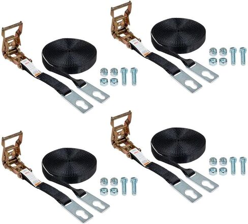 Mytee Products 2 Pack 1" x 46' Center Ridge Strap with Ratchet & Keyhole Plates – Heavy-Duty Polyester Webbing, 333 lbs WLL – Fits with Trailers & Rolling Tarp Systems in Saudi Arabia