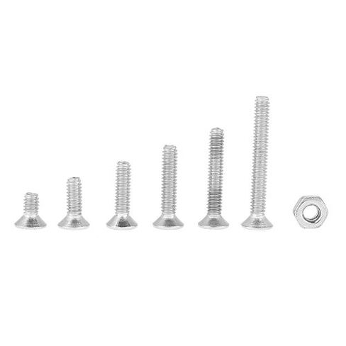 Machine Screw Assortment Kit Hex Socket Drive Screw Stainless Steel Nut Bolt Set M2 Flat Head 304 Stainless Steel with Plastic Storage Box for Furniture DIY Small Appliance Repair in Kuwait