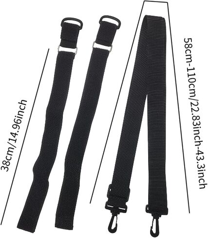 Ski Carrier Strap with Shoulder and Hand Carry Options, Adjustable Snowboard Carrying Strap for Men and Women, Black in Kuwait