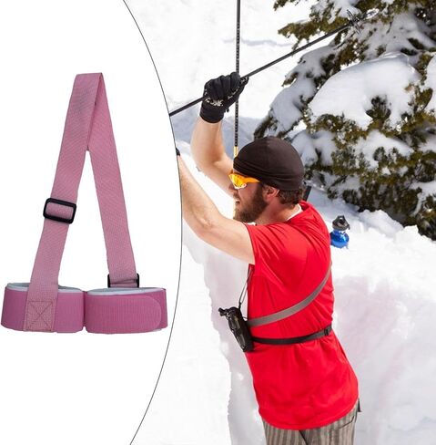 Ski and Pole Carrier Strap with Adjustable Length 17.72-47.24inch, Nylon Shoulder Strap for Snowboard, Ski Board, and Skateboard Transport in Kuwait