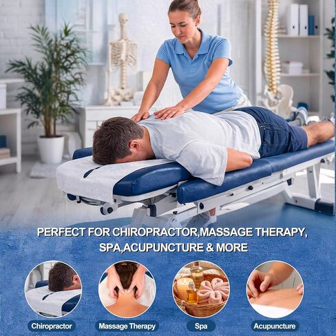 Hahafelt 2000 Pcs 12" x 24" Chiropractic Face Paper Sheets with Slit Premium Headrest Paper Disposable Medical Face Barrier Exam Sheets White in Kuwait