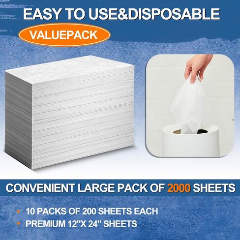 Hahafelt 2000 Pcs 12" x 24" Chiropractic Face Paper Sheets with Slit Premium Headrest Paper Disposable Medical Face Barrier Exam Sheets White in Kuwait