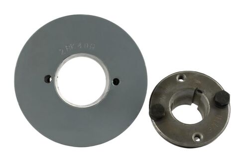 ضاغط 2BK40H/H1-1/8 بكرة أخدود مزدوجة 4 بوصة - لجزء ضاغط الهواء Masterdrive - استبدال بكرة الحديد الزهر/حزام القسم B بكرة 5 لتر مع جلبة 1-1/8 بوصة - فولاذ صلب من الحديد الزهر الرمادي in Kuwait