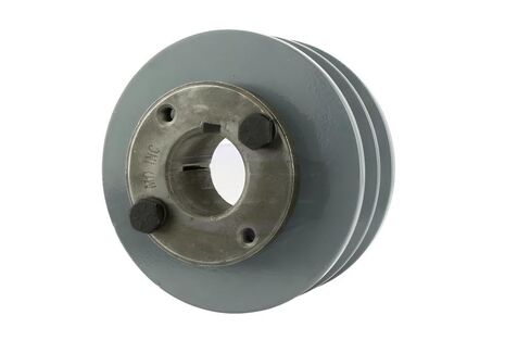 ضاغط 2BK40H/H1-1/8 بكرة أخدود مزدوجة 4 بوصة - لجزء ضاغط الهواء Masterdrive - استبدال بكرة الحديد الزهر/حزام القسم B بكرة 5 لتر مع جلبة 1-1/8 بوصة - فولاذ صلب من الحديد الزهر الرمادي in Kuwait