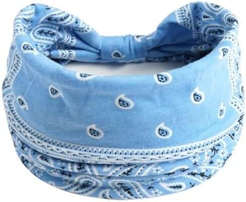 Headband for Women Wide Elastic Breathable Sweatbands Sweat-Absorbing Headbands for Fitness Sport Cycling Running Yoga in Kuwait