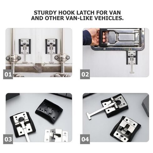 Generic 2 Sets Stainless Steel Rv Door Latches Trailer Door Holders Heavy Duty with Easy Installation for Camper and Travel Trailer in Kuwait