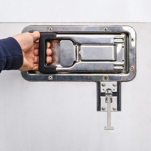 Generic 2 Sets Stainless Steel Rv Door Latches Trailer Door Holders Heavy Duty with Easy Installation for Camper and Travel Trailer in Kuwait